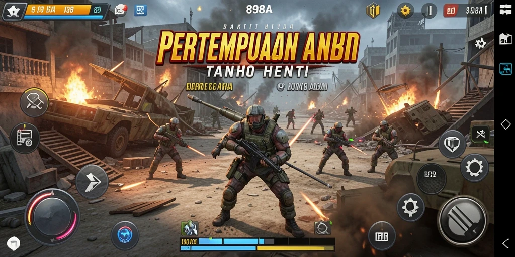 Tangkapan layar utama 898A menampilkan aksi pertempuran yang mendebarkan.