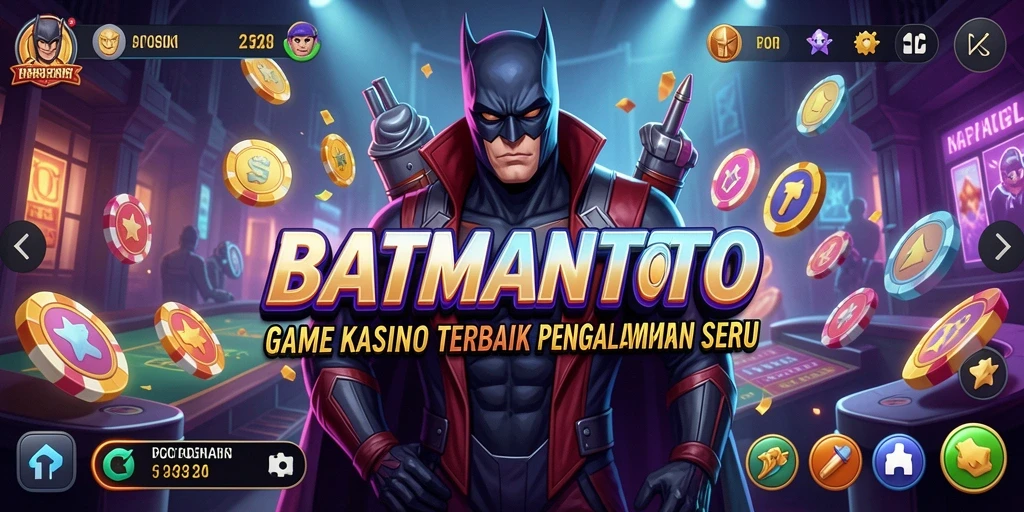 Screenshot gameplay BATMANTOTO menampilkan suasana kasino yang mendebarkan.