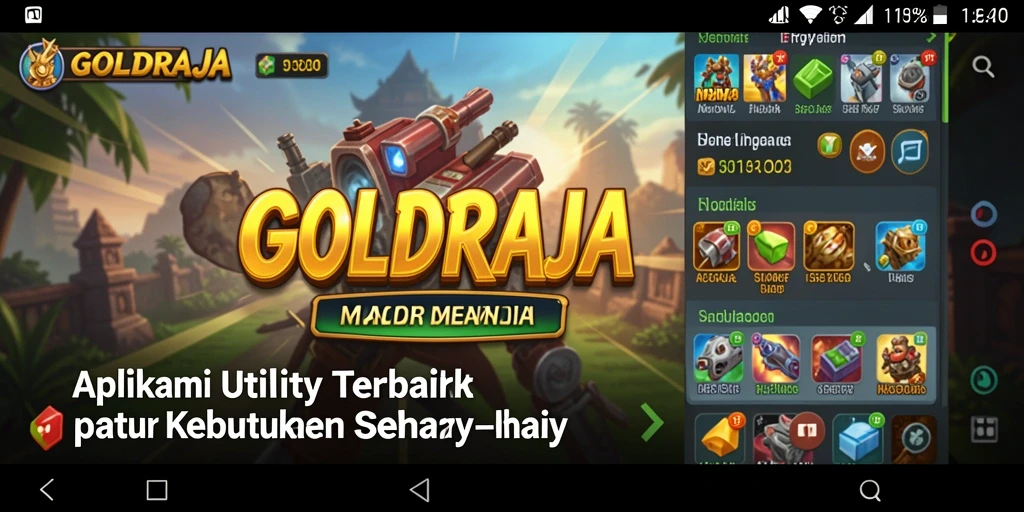 Tampilan utama <strong>GOLDRAJA</strong> yang menunjukkan fitur pengelolaan tugas dan pengingat.