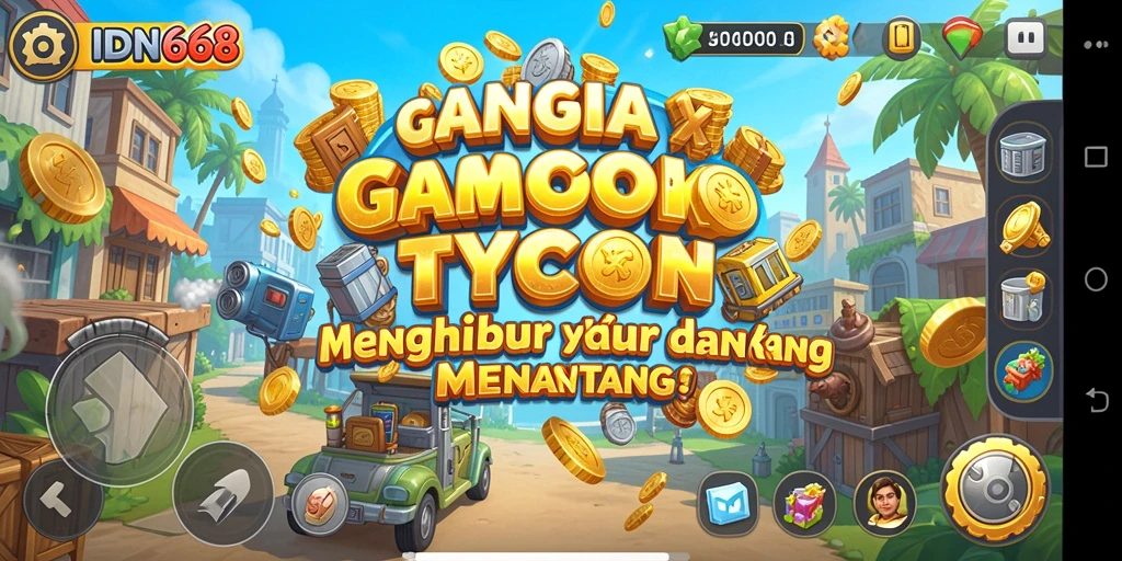 Tampilan gameplay menarik dari IDN668 yang penuh strategi Tycoon.
