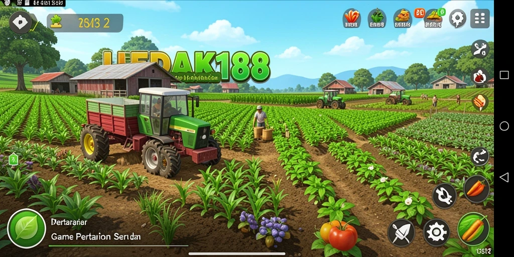 Tangkapan layar gameplay <strong>LEDAK188</strong> menampilkan keseruan bertani di ladang virtual.