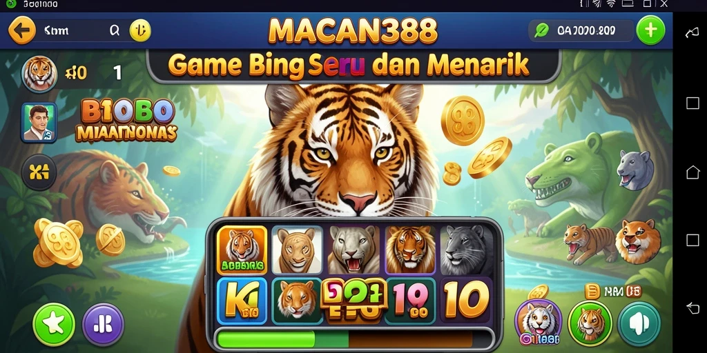 Tampilan gameplay seru di MACAN388 dengan suasana Bingo yang menarik.