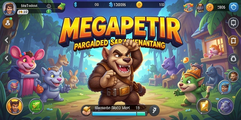 Tangkapan layar menarik dari gameplay MEGAPETIR yang menantang.