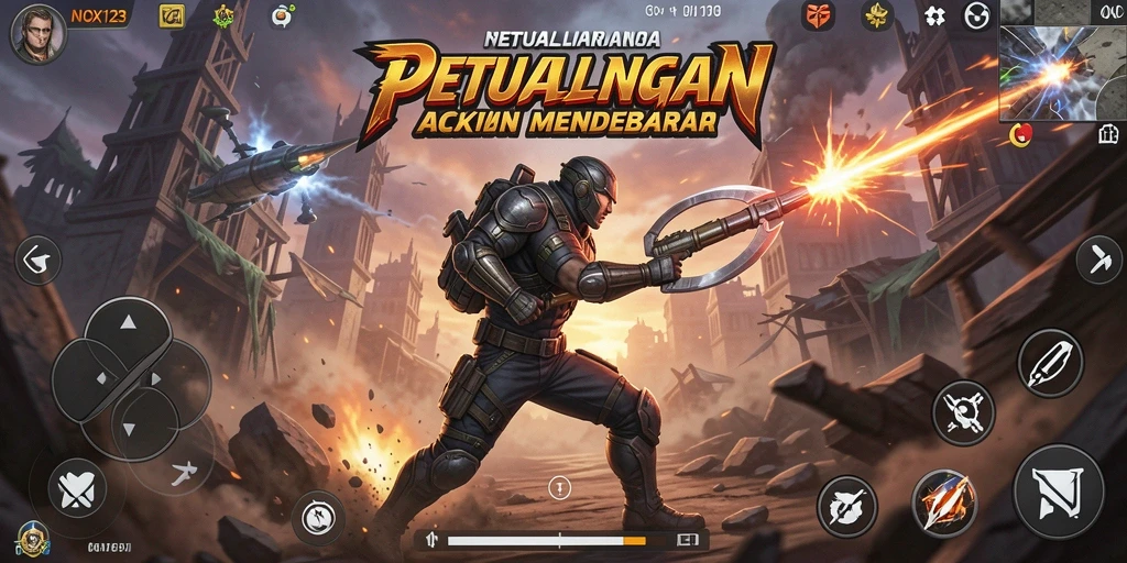 Tangkapan layar dari gameplay seru NOX123 yang penuh aksi.
