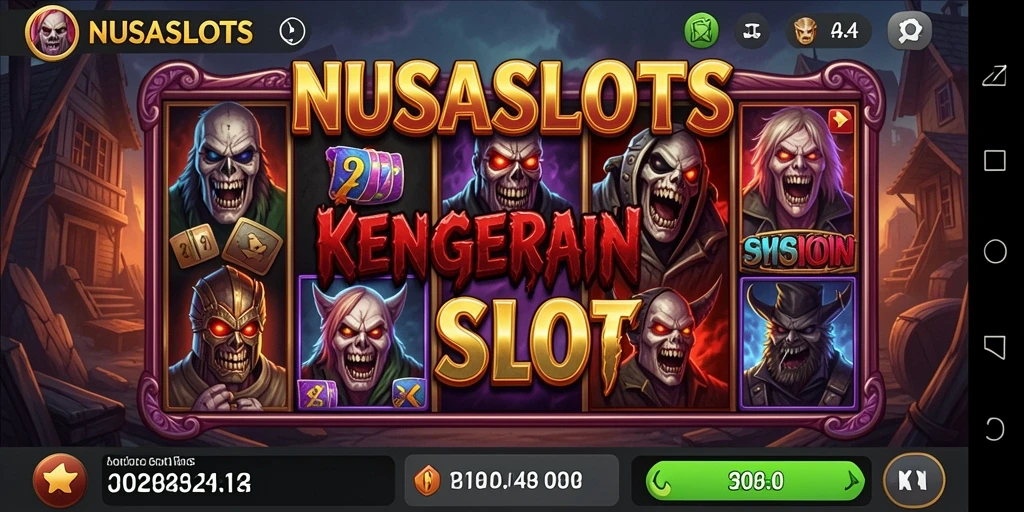 Gameplay NUSASLOTS menampilkan suasana horror yang mencekam dan mendebarkan.