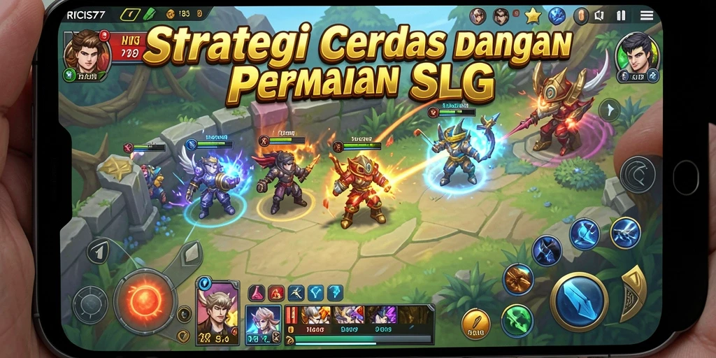 Tampilan gameplay menarik dengan strategi SLG yang mendalam.