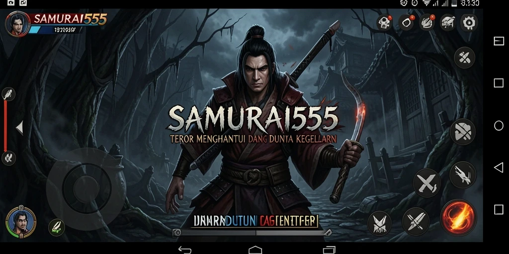 Tampilan gameplay menegangkan dari SAMURAI555 di dunia Horror.