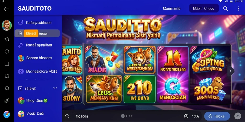 Screenshot utama menampilkan gameplay menarik dari SAUDITOTO.
