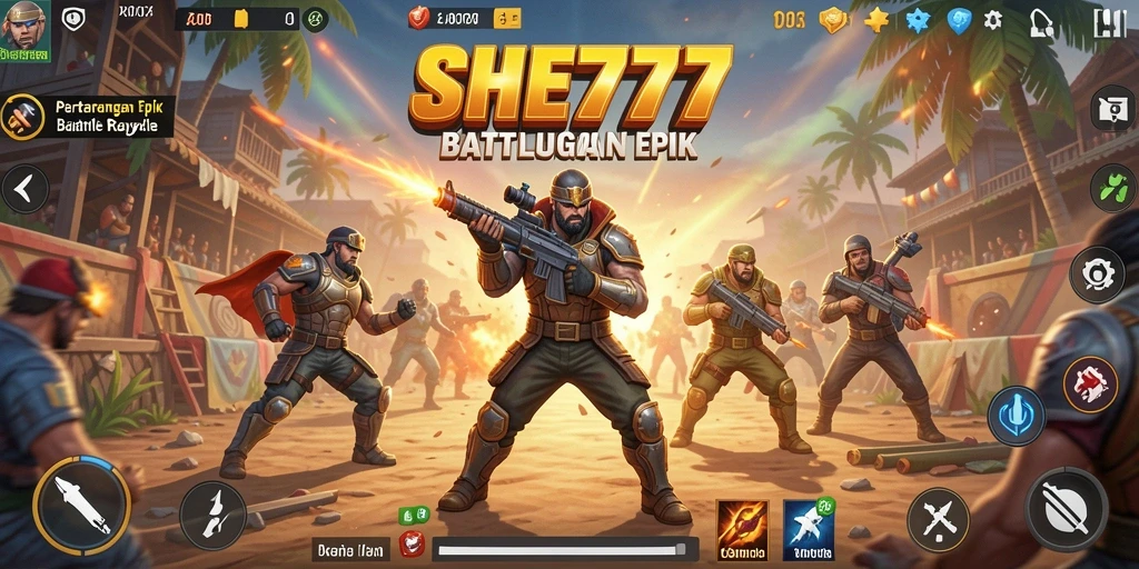 Tampilan menakjubkan dari gameplay intens Battle Royale SHE777.
