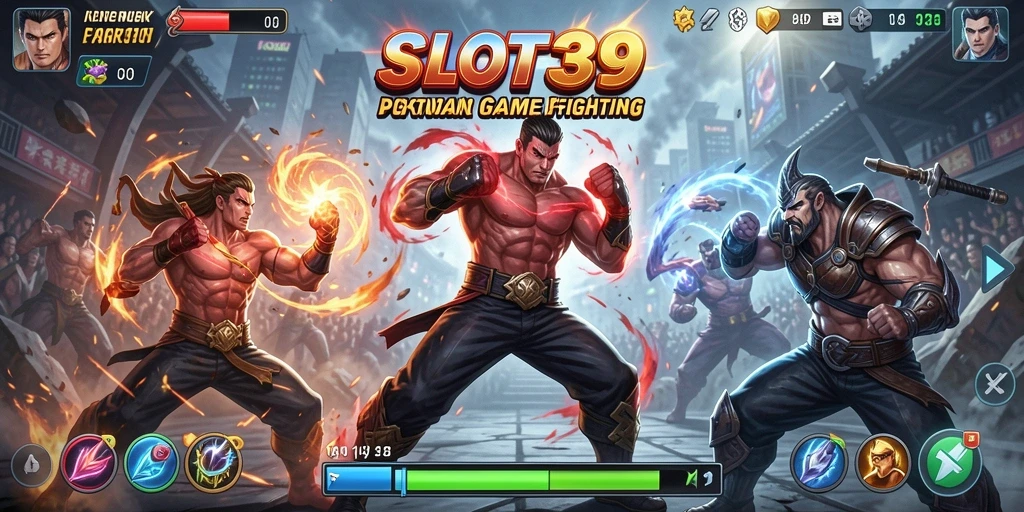 Gameplay SLOT39 menunjukkan pertarungan epik antar karakter dengan grafis yang memukau.
